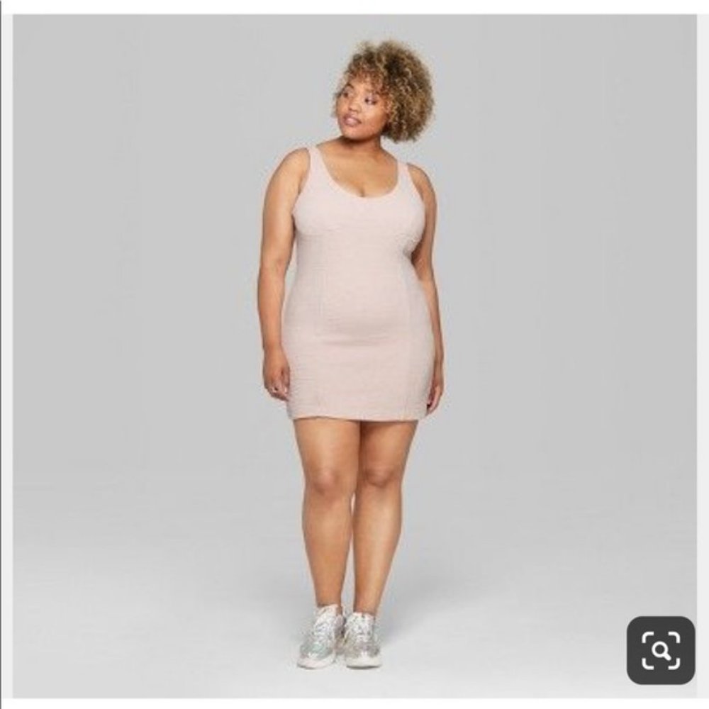 Size Medium Textured Bodycon Dress Pink Wild Fable Target